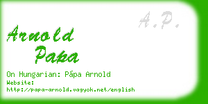 arnold papa business card